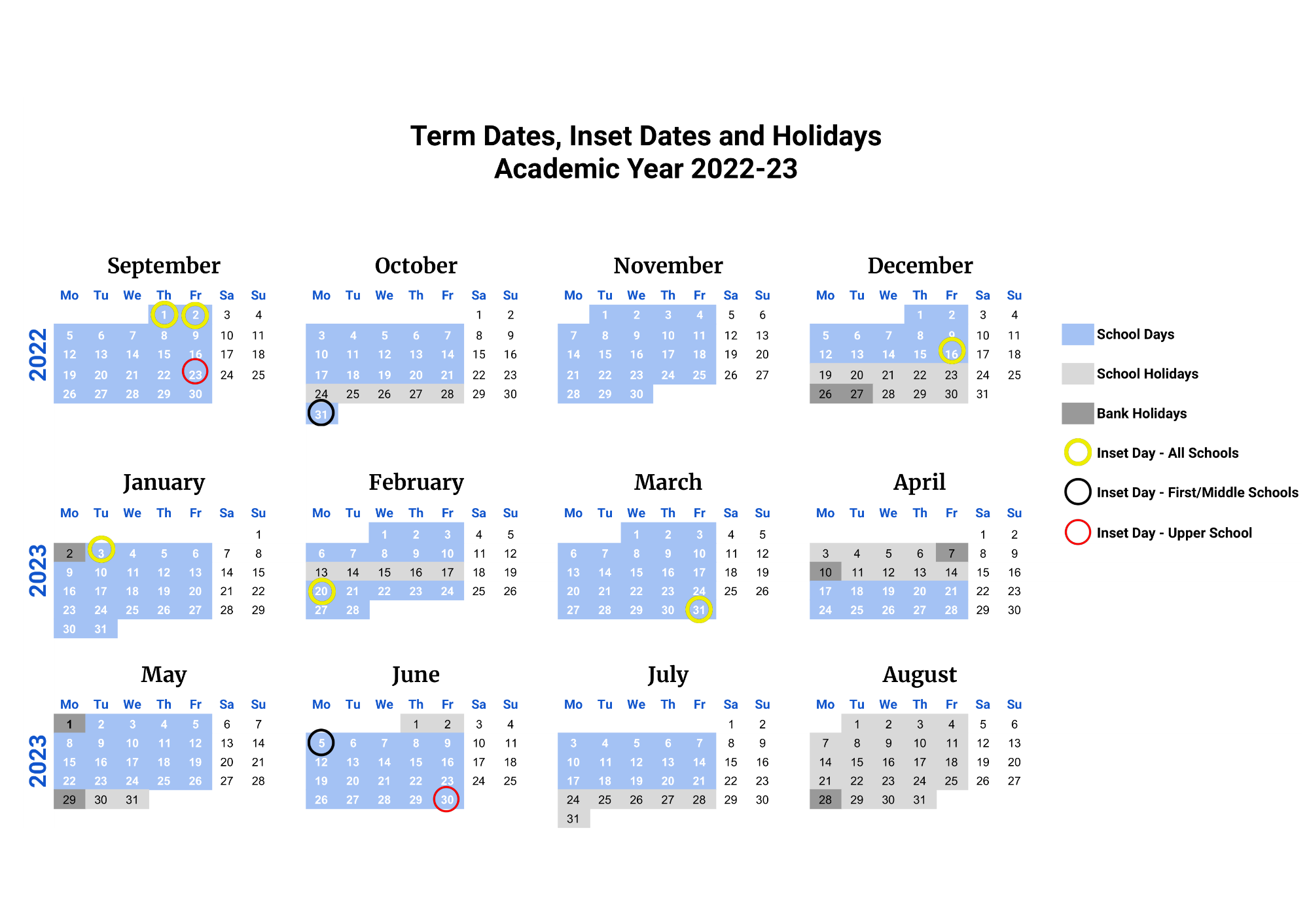 Hillside First School Term Dates